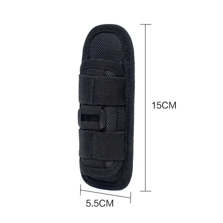 Tactical Waist Cover Flashlight 360 Rotating Black — feature 1