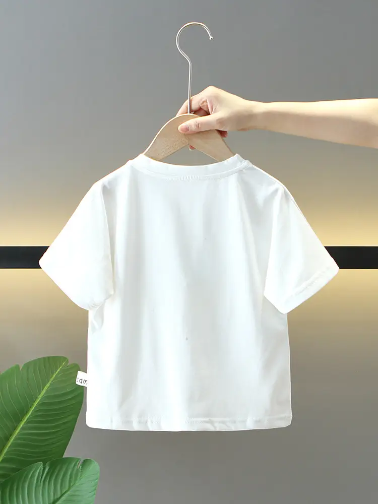 5129 Boys T-Shirt White 2026 Summer Style - Image 3