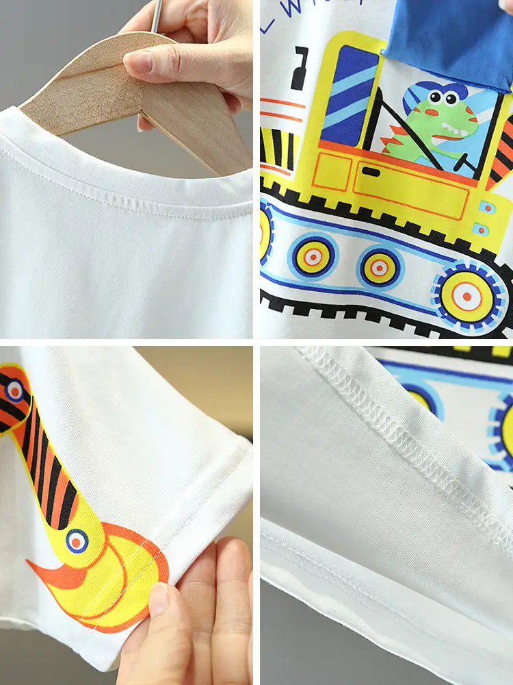 5129 Boys T-Shirt White 2026 Summer Style - Image 5