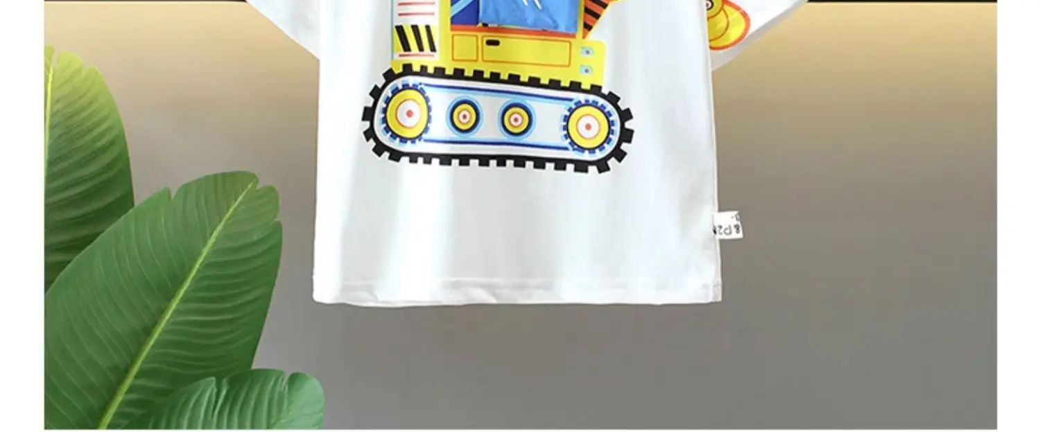 5129 Boys T-Shirt White 2026 Summer Style — feature 4