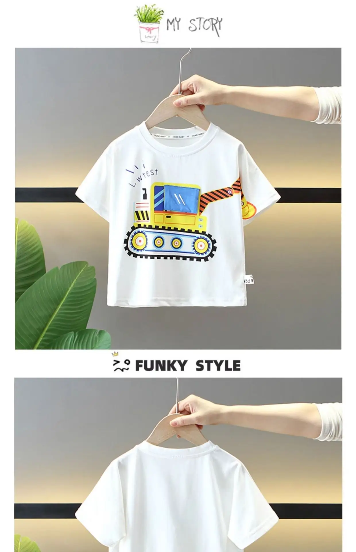 5129 Boys T-Shirt White 2026 Summer Style — feature 6