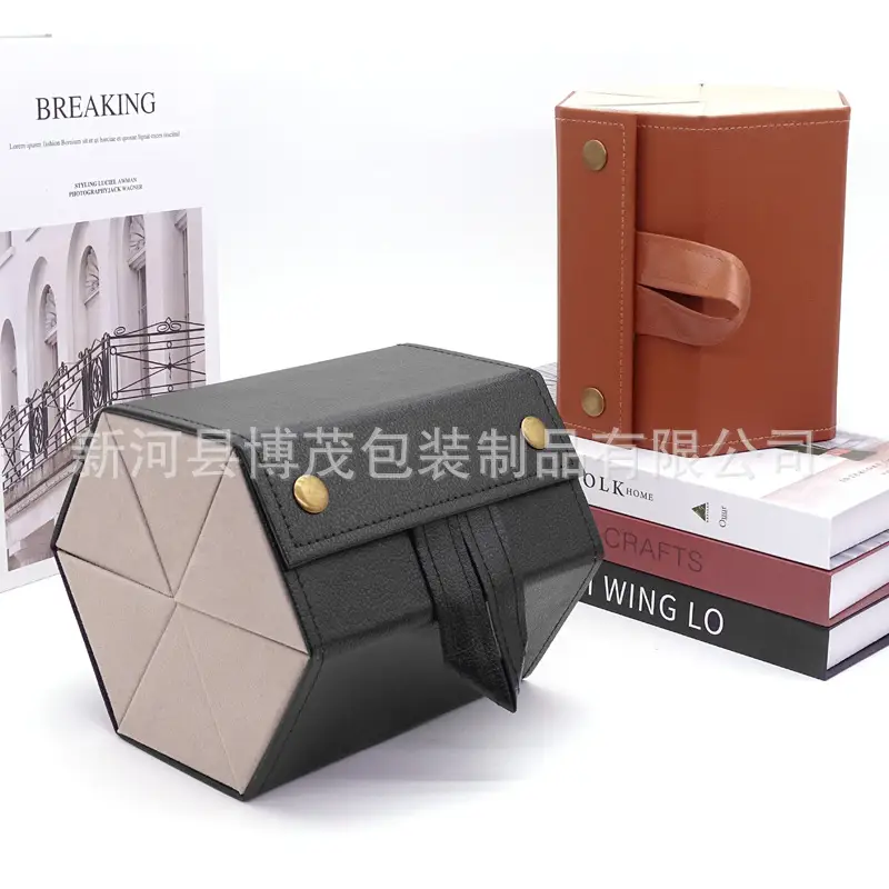 Brown Multi-Compartment Glasses Case Travel Sunglasses Storage Box - Image 27