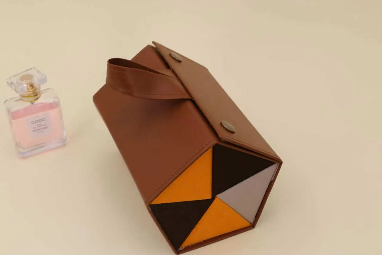 Brown Multi-Compartment Glasses Case Travel Sunglasses Storage Box - Image 9
