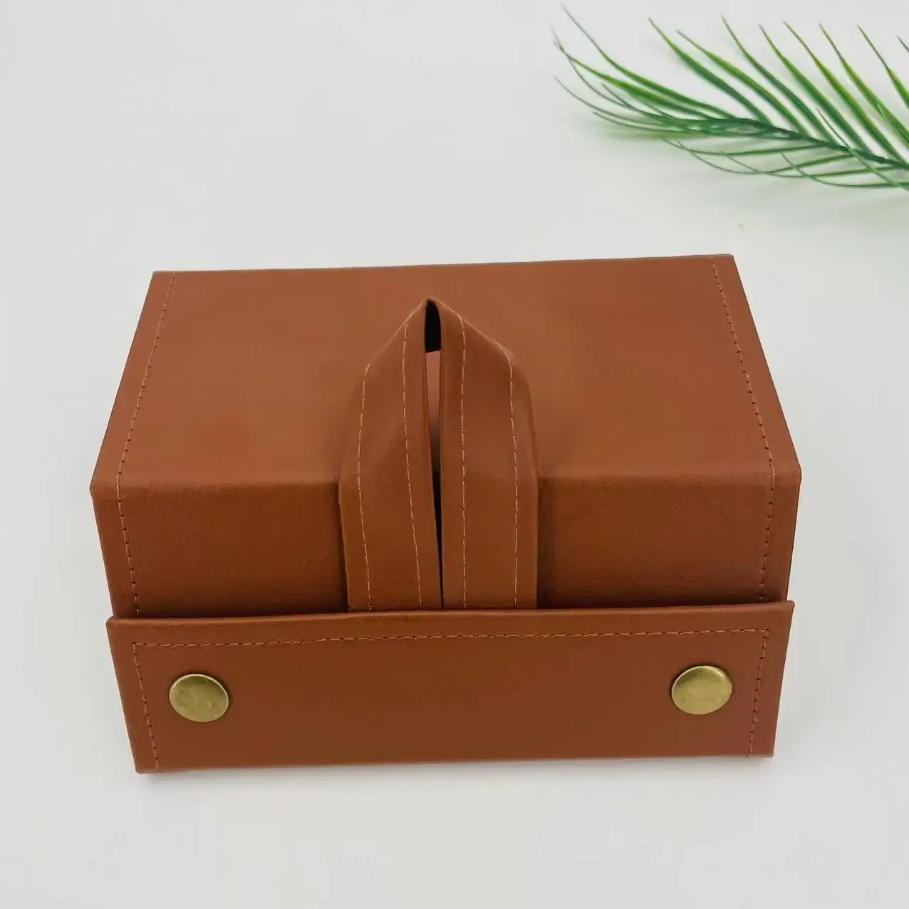 Brown Multi-Compartment Glasses Case Travel Sunglasses Storage Box - Image 15