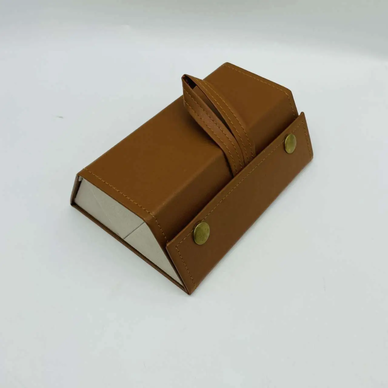 Brown Multi-Compartment Glasses Case Travel Sunglasses Storage Box - Image 17