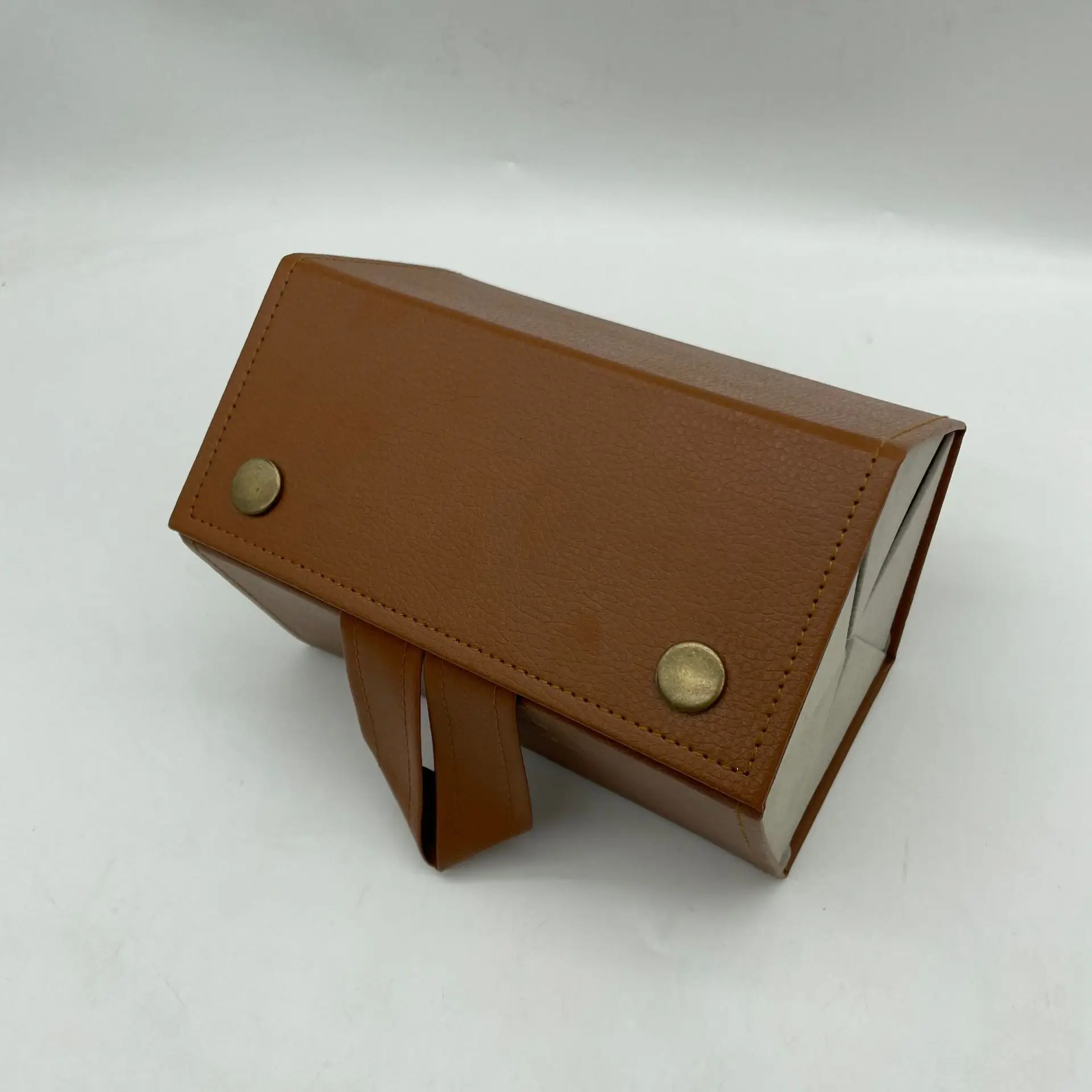 Brown Multi-Compartment Glasses Case Travel Sunglasses Storage Box - Image 24