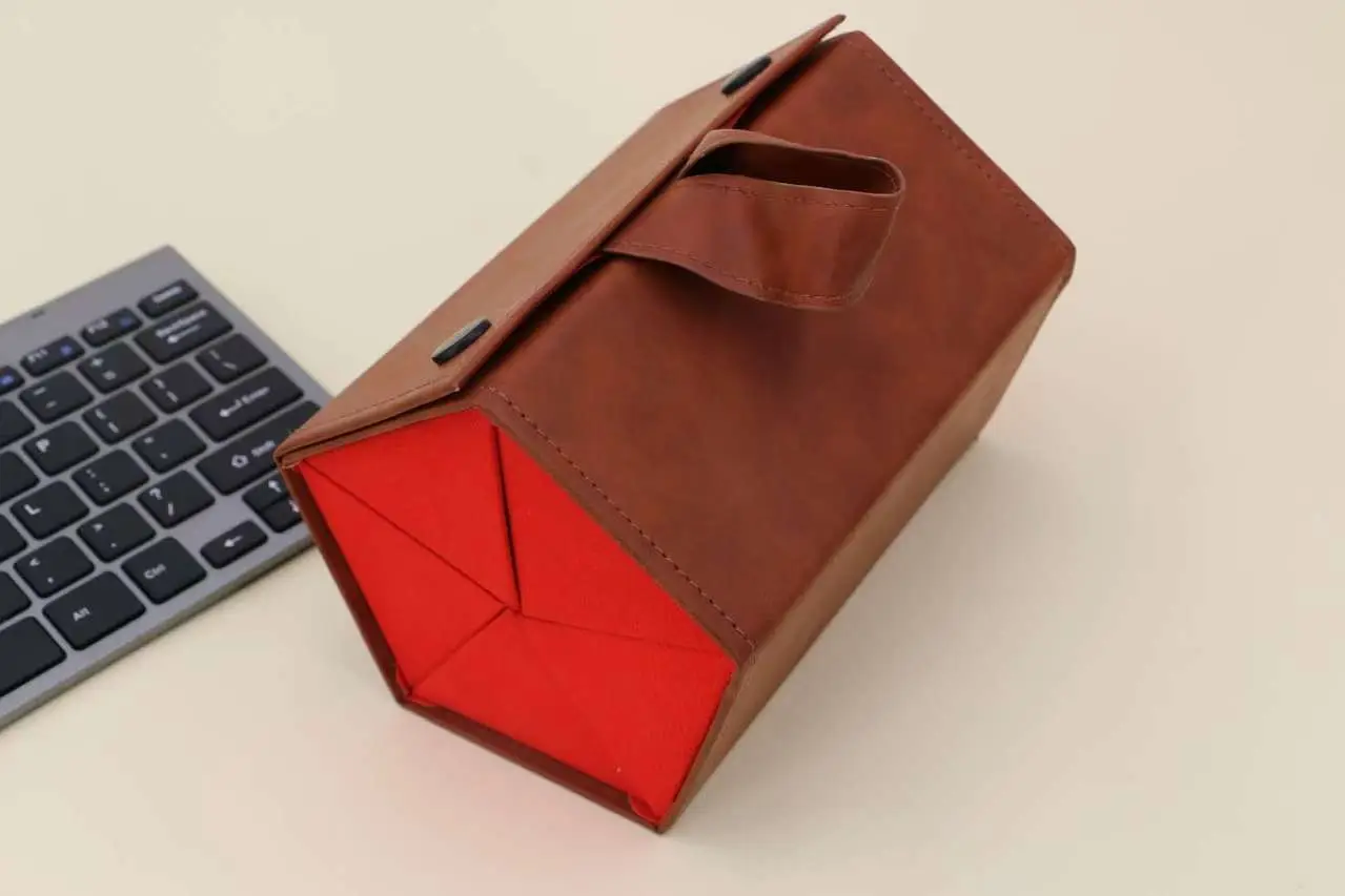 Brown Multi-Compartment Glasses Case Travel Sunglasses Storage Box - Image 3