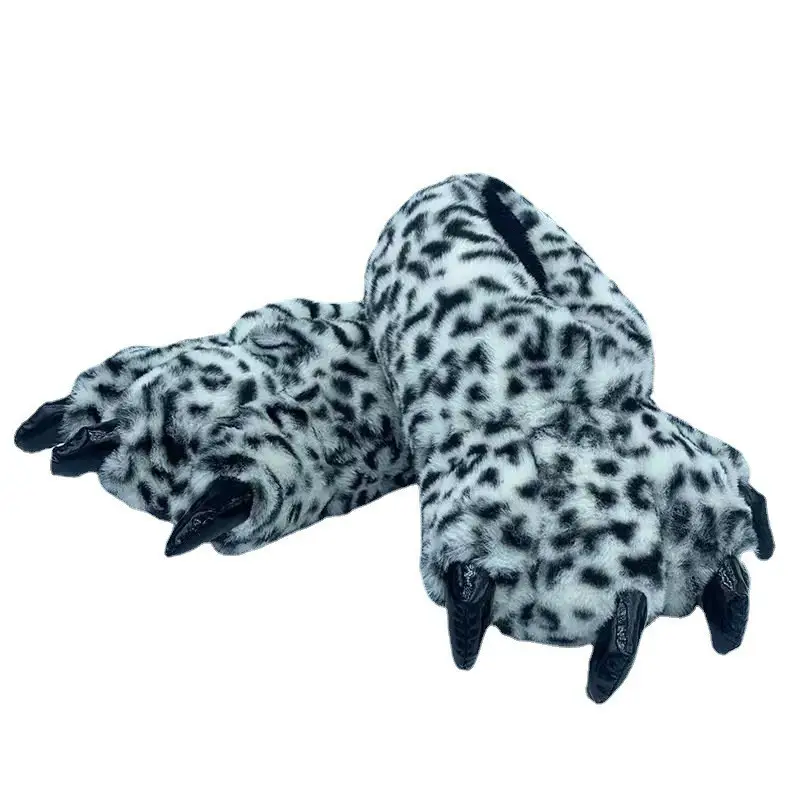 Cross-Border Creative Dinosaur Paw Plush Slippers Animal Cartoon One-Piece Pajamas Matching Warm Monster Cotton Slippers — feature 4