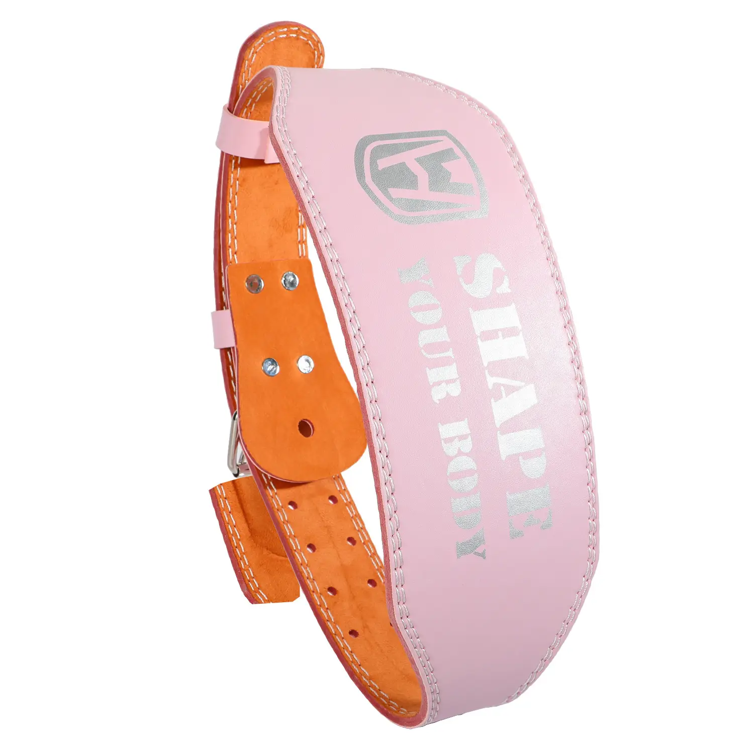 Pink PU Leather Waist Belt for Men Women Deep Squat Pull