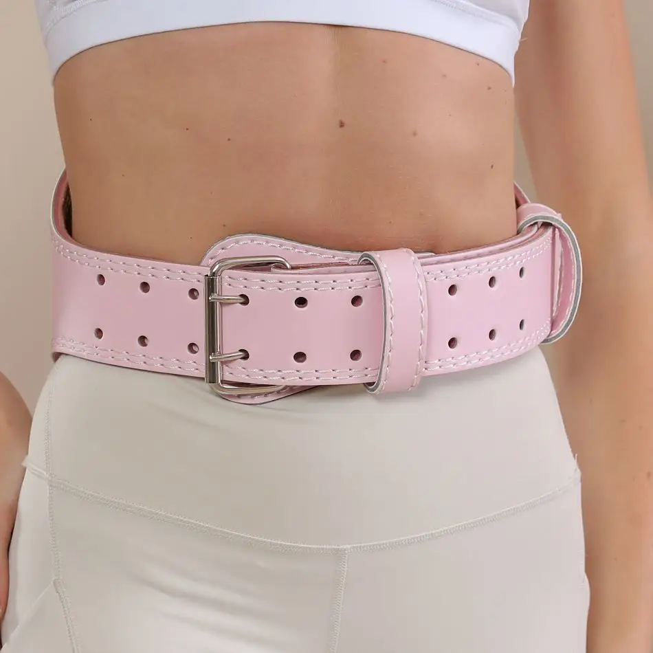 Pink PU Leather Waist Belt for Men Women Deep Squat Pull — feature 10