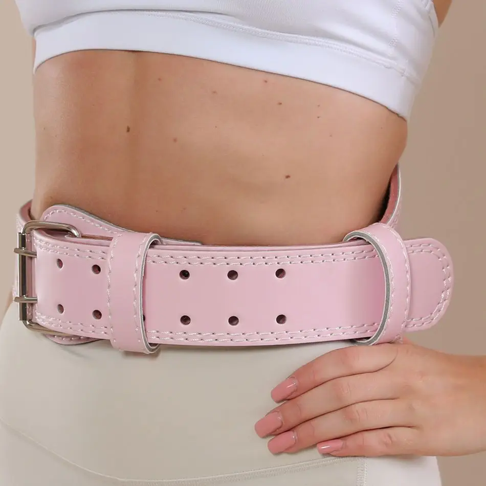 Pink PU Leather Waist Belt for Men Women Deep Squat Pull — feature 16