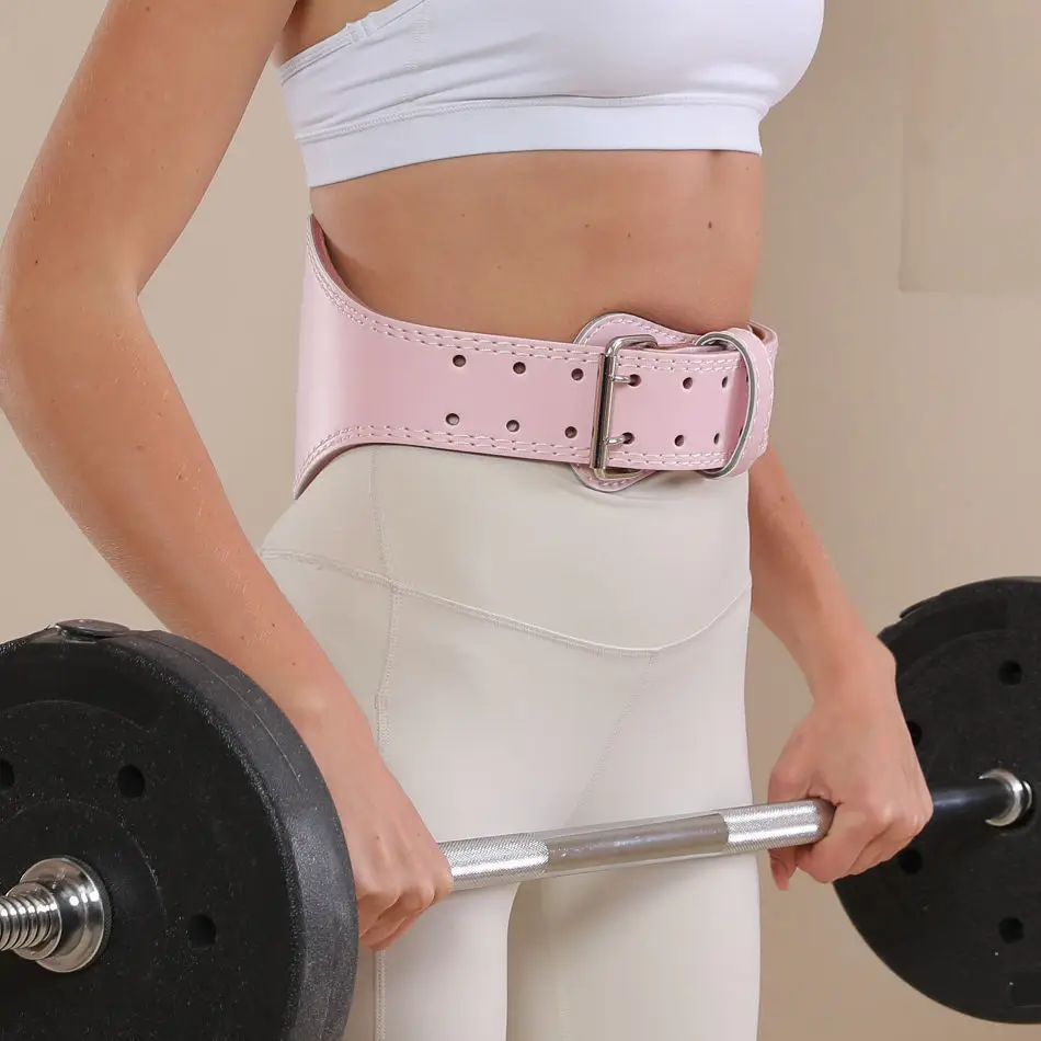Pink PU Leather Waist Belt for Men Women Deep Squat Pull — feature 17