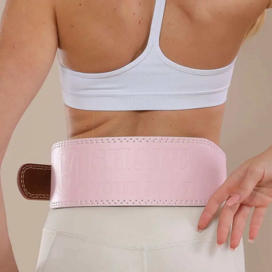 Pink PU Leather Waist Belt for Men Women Deep Squat Pull — feature 26
