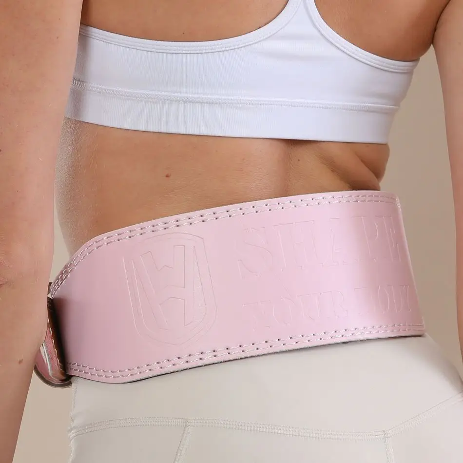 Pink PU Leather Waist Belt for Men Women Deep Squat Pull — feature 27