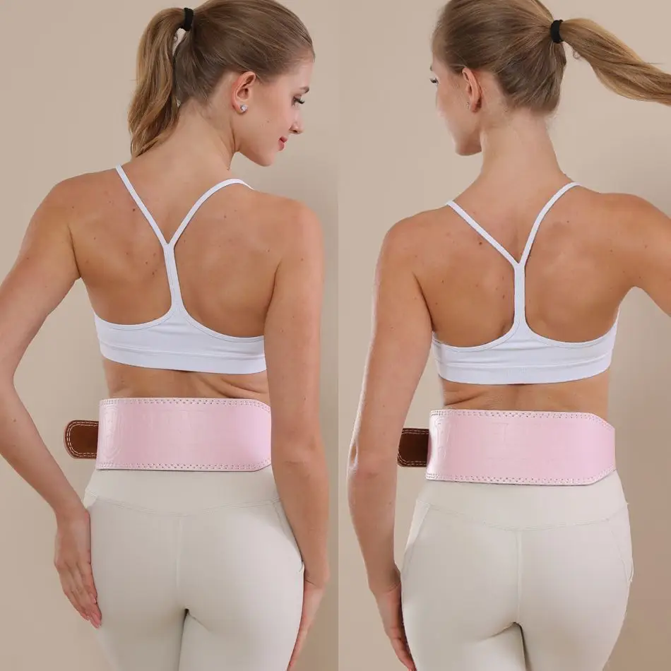 Pink PU Leather Waist Belt for Men Women Deep Squat Pull — feature 29