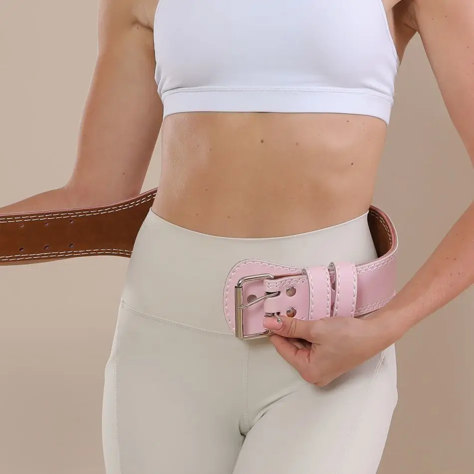 Pink PU Leather Waist Belt for Men Women Deep Squat Pull — feature 31