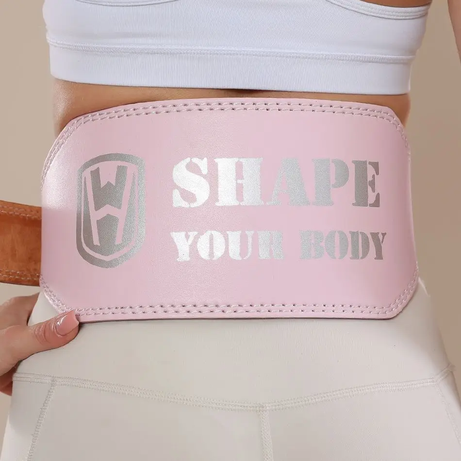 Pink PU Leather Waist Belt for Men Women Deep Squat Pull — feature 47