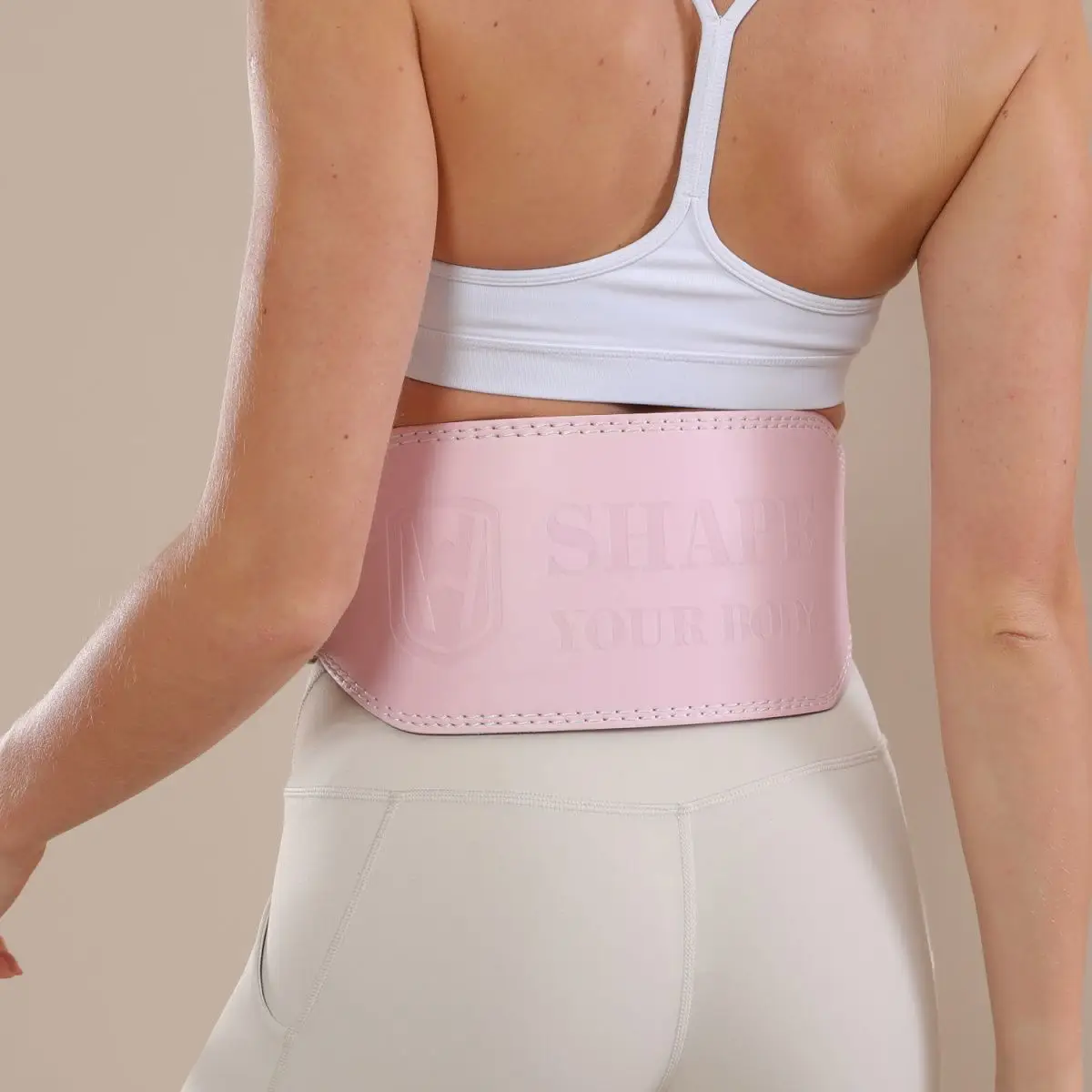 Pink PU Leather Waist Belt for Men Women Deep Squat Pull — feature 8