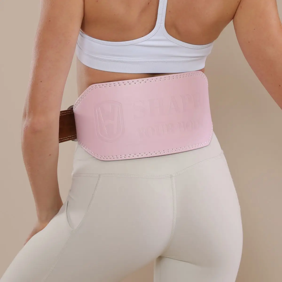 Pink PU Leather Waist Belt for Men Women Deep Squat Pull — feature 9