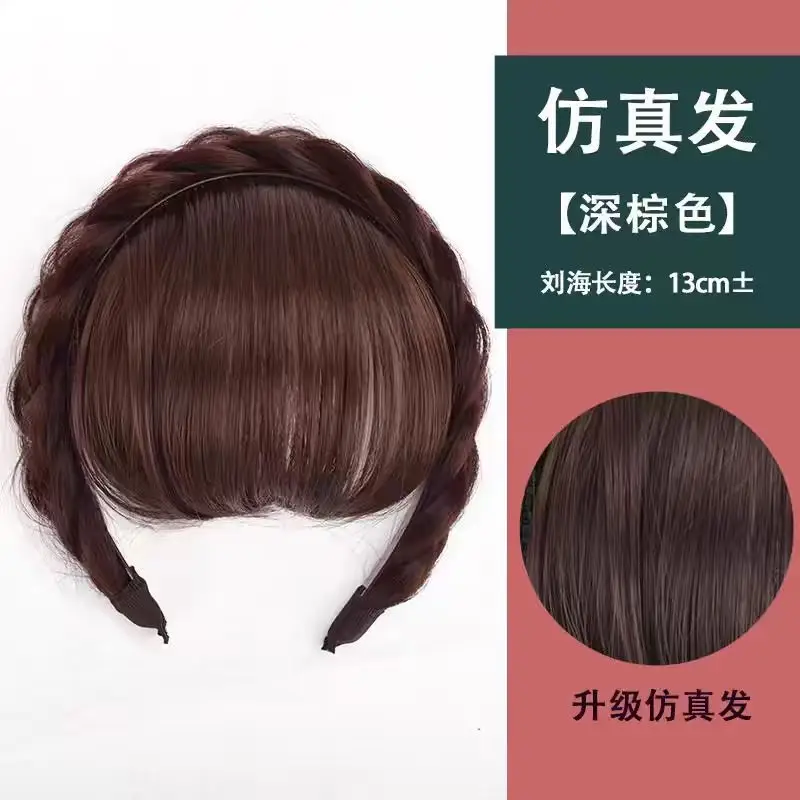 Black Wide Brim Fish Bone Braided Headband for Women - Image 14