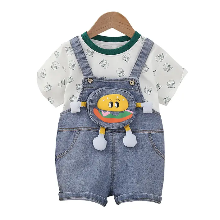 Kids Casual Summer T-Shirt & Denim Shorts Set 0-4Y - Image 5