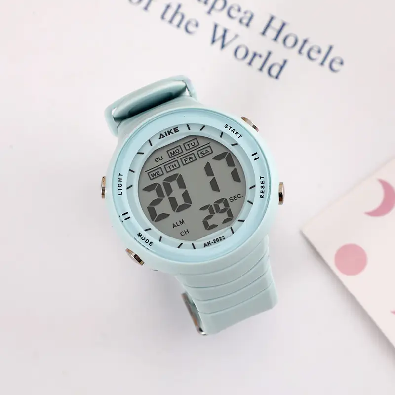 Green Digital Watch for Women with Silicone Band — feature 4