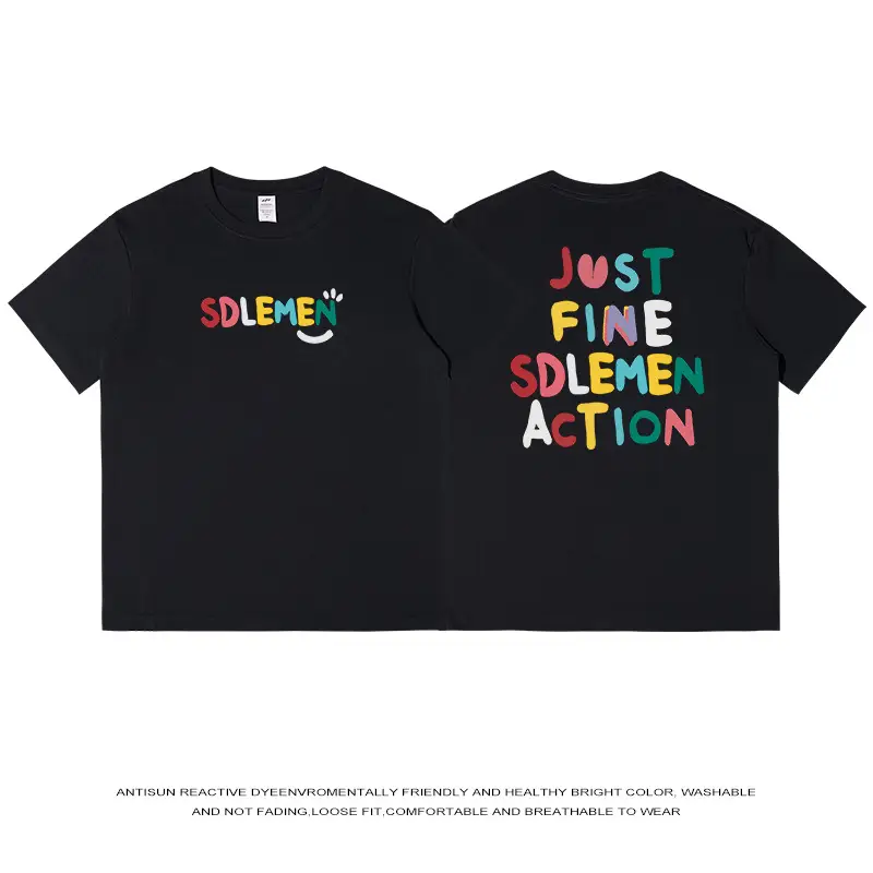 Men's 2024 Summer T-Shirt SDEMIN Just Fine Sdemnction - Image 2