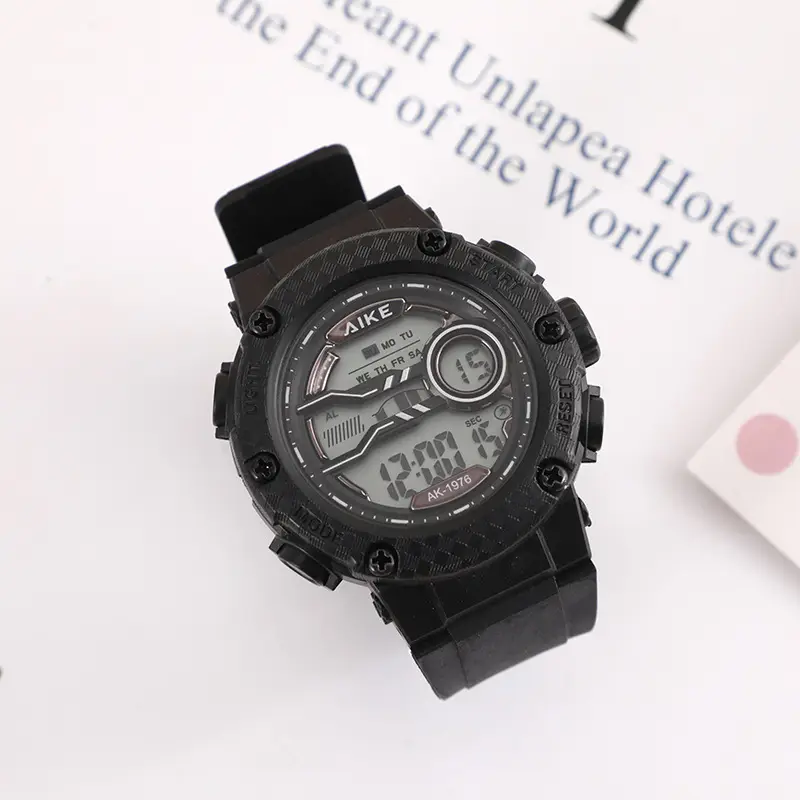 Black Waterproof Student Sports Watch with Digital Display — feature 7