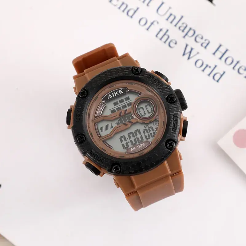 Black Waterproof Student Sports Watch with Digital Display - Image 5
