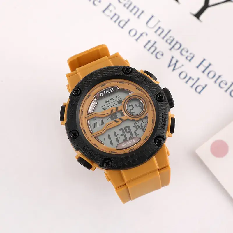 Black Waterproof Student Sports Watch with Digital Display - Image 7