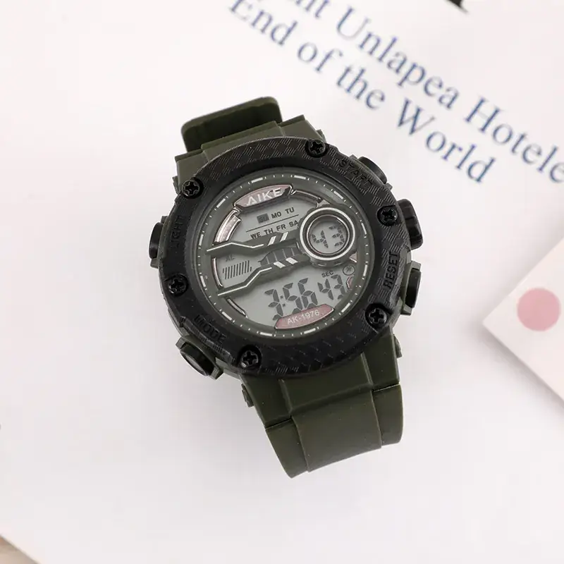 Black Waterproof Student Sports Watch with Digital Display - Image 8