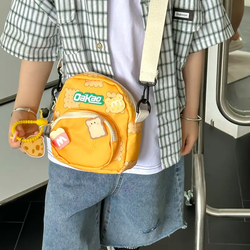 Japanese Kids Cartoon Crossbody Bag Yellow Shoulder Bag