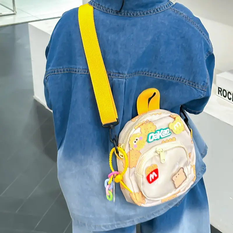 Japanese Kids Cartoon Crossbody Bag Yellow Shoulder Bag