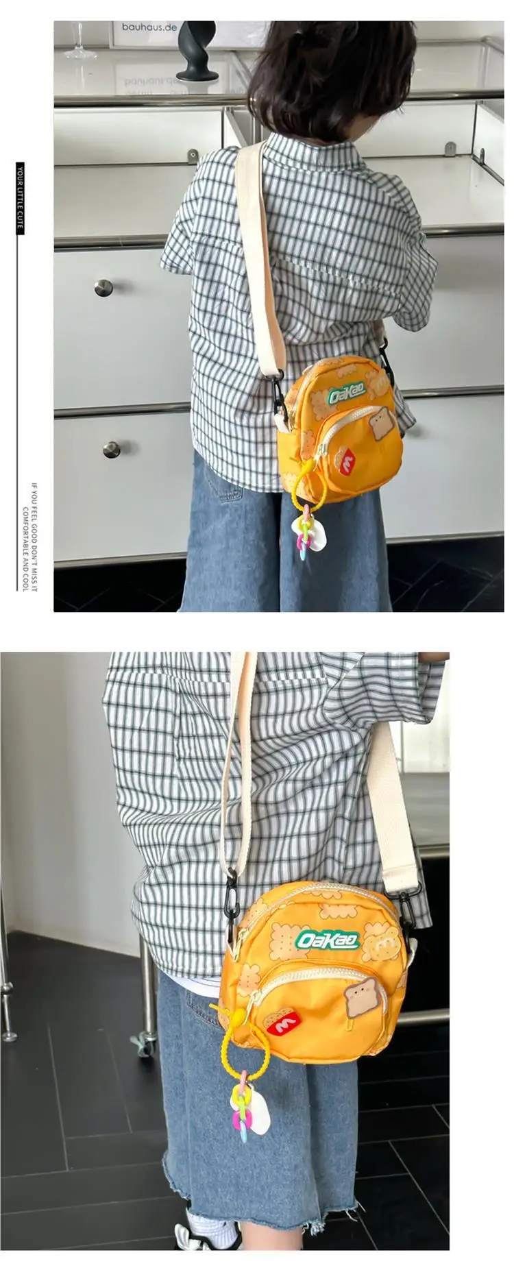 Japanese Kids Cartoon Crossbody Bag Yellow Shoulder Bag — feature 5