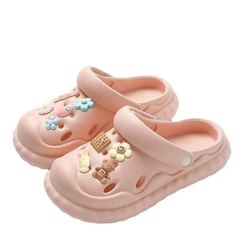DIY Croc Shoes Women's Summer Thick Soled Beach Shoes Non-Slip Couples Eva Sandals Men's Summer Outdoor Sandals Wholesale