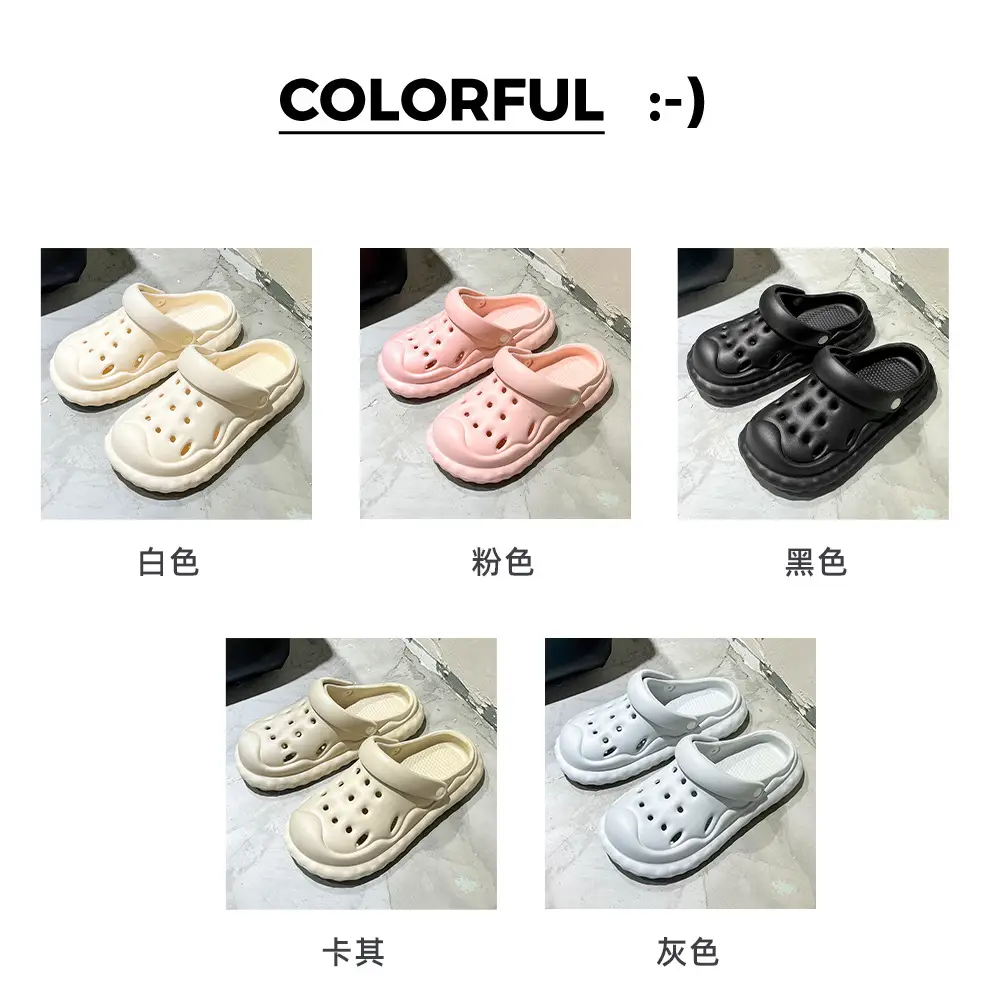 DIY Croc Shoes Women's Summer Thick Soled Beach Shoes Non-Slip Couples Eva Sandals Men's Summer Outdoor Sandals Wholesale — feature 25