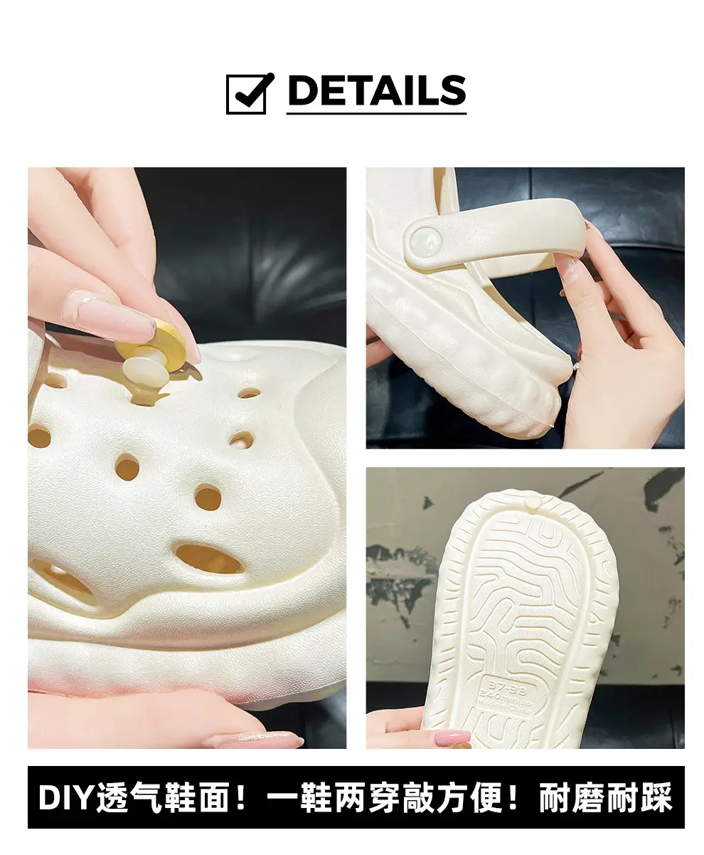 DIY Croc Shoes Women's Summer Thick Soled Beach Shoes Non-Slip Couples Eva Sandals Men's Summer Outdoor Sandals Wholesale — feature 26