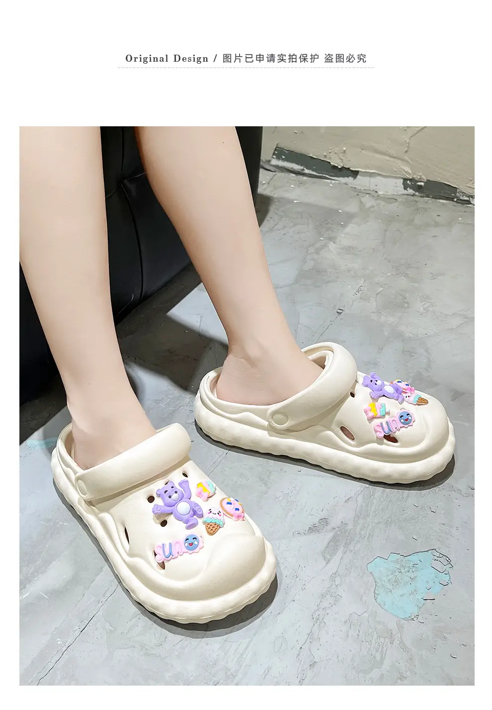 DIY Croc Shoes Women's Summer Thick Soled Beach Shoes Non-Slip Couples Eva Sandals Men's Summer Outdoor Sandals Wholesale — feature 27