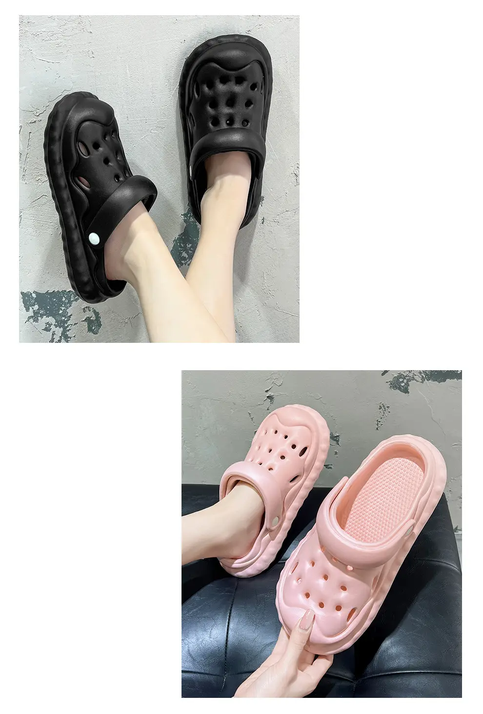 DIY Croc Shoes Women's Summer Thick Soled Beach Shoes Non-Slip Couples Eva Sandals Men's Summer Outdoor Sandals Wholesale — feature 29