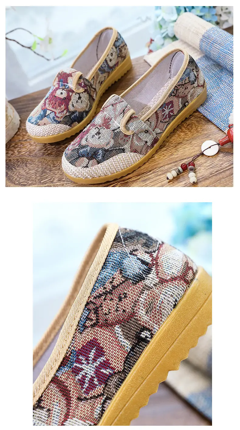 Spring and Autumn New Beijing Old Cloth Shoes Women's Non-slip Soft Bottom Beef Bottom Comfortable Wear-resistant Canvas Fashion Trend All-match — feature 10