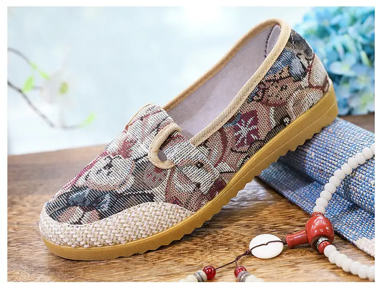 Spring and Autumn New Beijing Old Cloth Shoes Women's Non-slip Soft Bottom Beef Bottom Comfortable Wear-resistant Canvas Fashion Trend All-match — feature 13