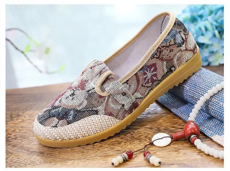 Spring and Autumn New Beijing Old Cloth Shoes Women's Non-slip Soft Bottom Beef Bottom Comfortable Wear-resistant Canvas Fashion Trend All-match — feature 15