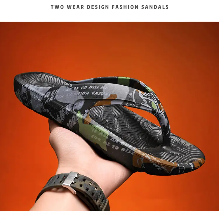 Men's Camouflage Printed Flip Flops Summer — feature 16