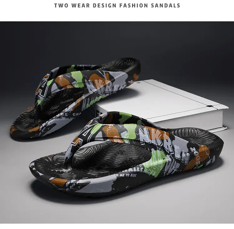Men's Camouflage Printed Flip Flops Summer — feature 17