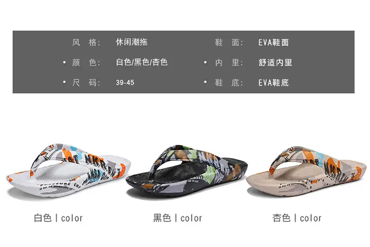 Men's Camouflage Printed Flip Flops Summer — feature 3