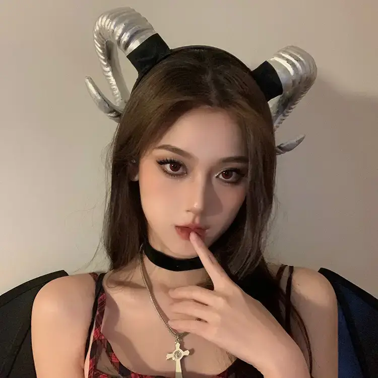 Dark Cos Halloween Horn Dress Props Goat Horn Headband - Image 7
