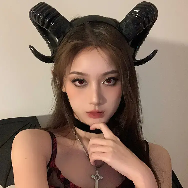 Dark Cos Halloween Horn Dress Props Goat Horn Headband - Image 3