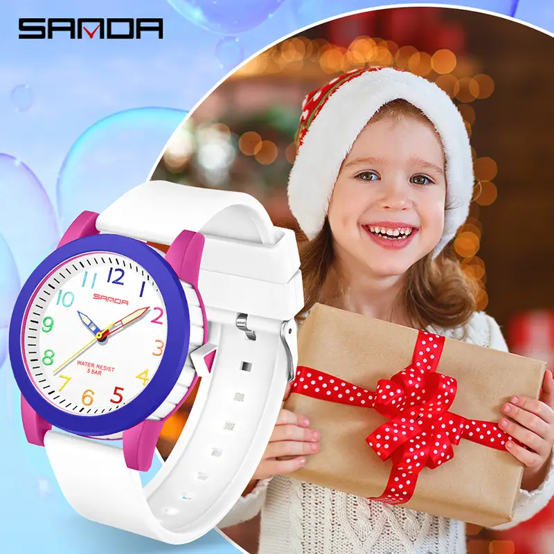 Sanda Couple Watches Blue Silicone Waterproof Quartz - Image 16