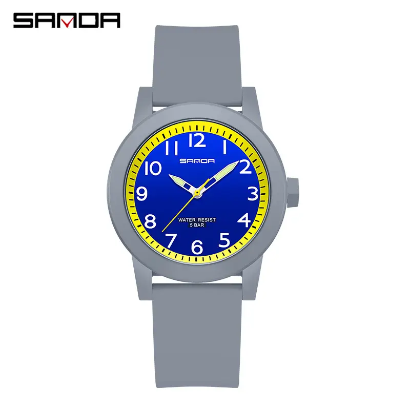 Sanda Couple Watches Blue Silicone Waterproof Quartz - Image 12