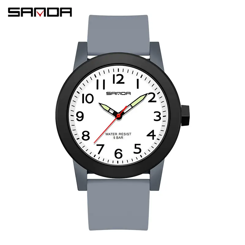 Sanda Couple Watches Blue Silicone Waterproof Quartz - Image 9